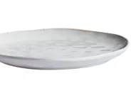 Set of 4 Dinner Plates SESAME Stoneware Light Grey_957371