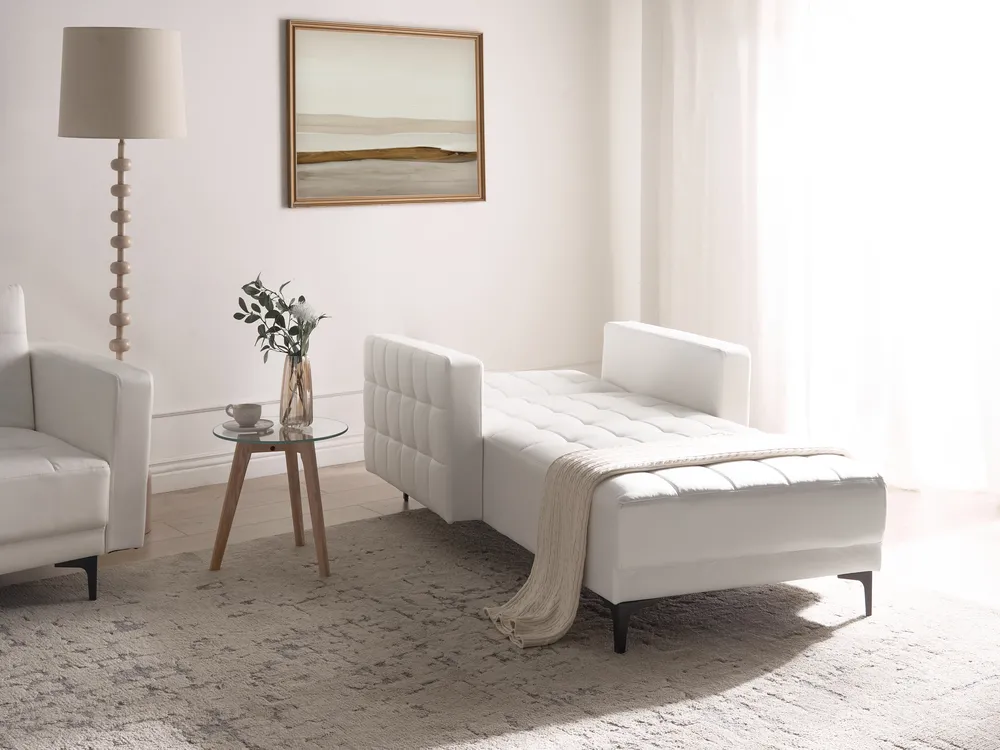 Chaise longue ABERDEEN Kunstleer Wit_1038792