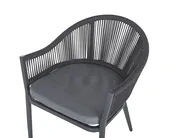 Gartenmöbel Set 4-Sitzer MILETO inkl. Kissen Metall Grau_808152