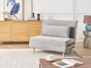 1-Sitzer Schlafsofa SETTEN Samtstoff Hellgrau_875009