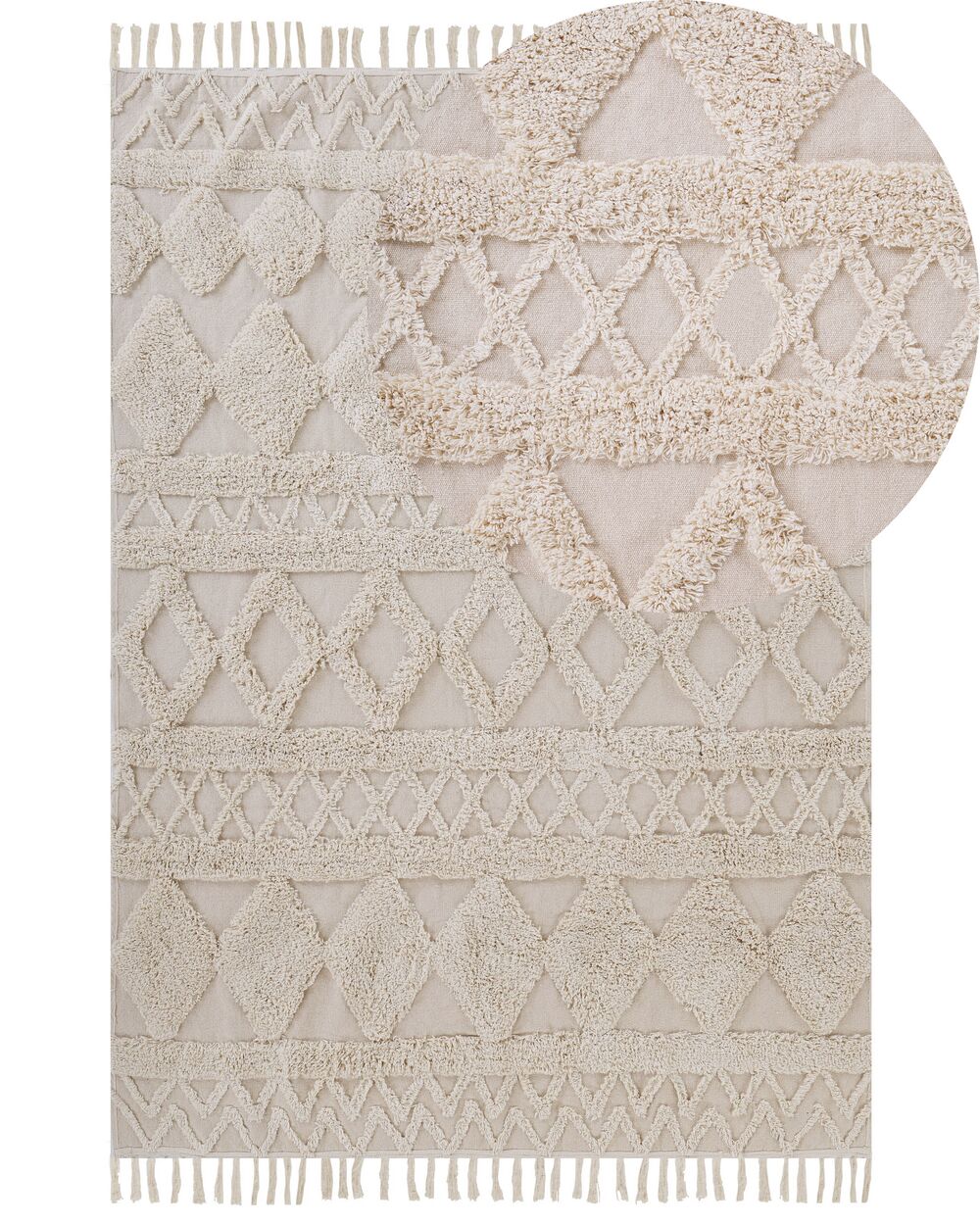 Rug DIDIM Beige 160 x 230 cm Cotton