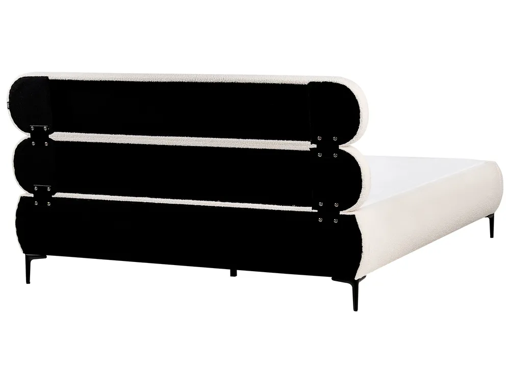 Bed Boucle LESSAY 180 x 200 cm (EU Super King) Off-White_982249