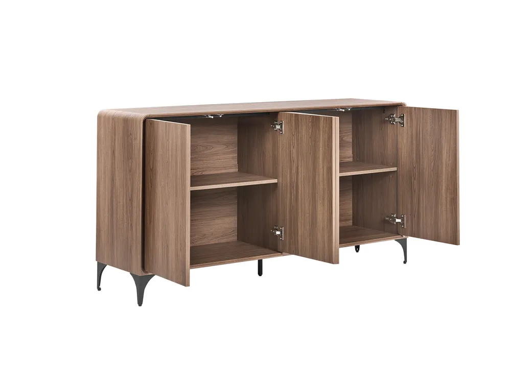4 Door Sideboard COWELL Dark Brown_1107884