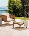 Gartensessel mit Ottomane BARATTI Akazienholz Braun