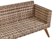 Garden Lounge Set with Table 4 Seater VITTORIA PE Rattan Olive Green_930730