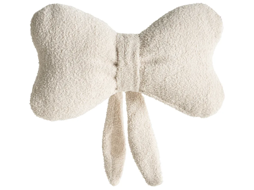 Dekokissen 3er Set WINTERLAND 30 x 35 cm 45 x 25 cm Bouclé Hellbeige Weihnachtsmotiv_1033014