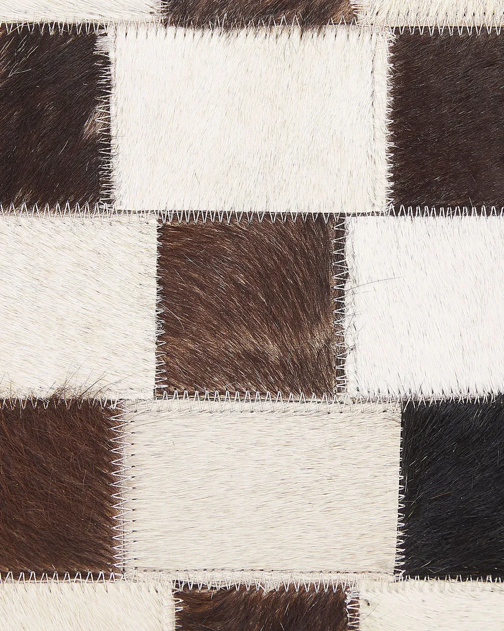 Teppich KAYABEY Beige 160 x 230 cm Echtleder_780703