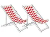 Ersatzstoff für Sonnenliege 2er Set ANZIO/AVELLINO 113 x 44 cm Rot
