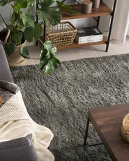 Shaggy Rug EVREN Dark Grey 140 x 200 cm_758604