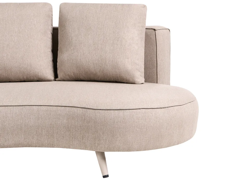 Lounge Set mit Tisch 6-Sitzer PARORI Beige_1015631