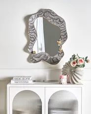 Wall Mirror LINAS 51 cm 67 cm Grey_1029869