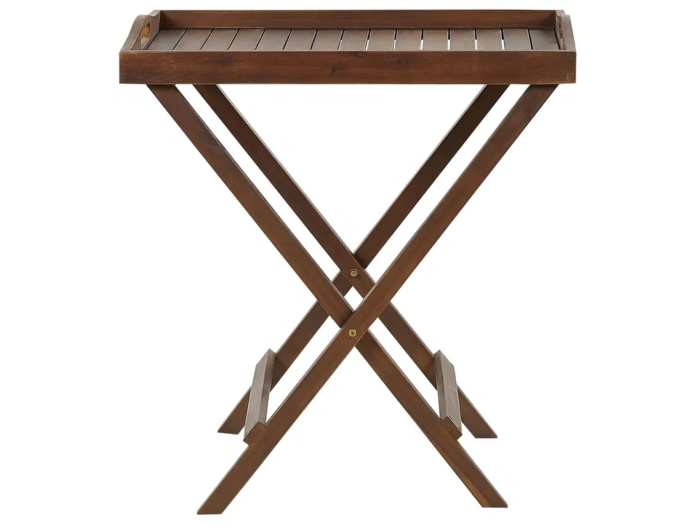 Bistro Set klappbar AMANTEA Akazienholz Dunkelbraun_871666