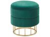 Pouf mit Stauraum ELGIN Samtstoff Dunkelgrün