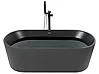 Freistehende Badewanne GOCTA 170 x 80 cm Schwarz