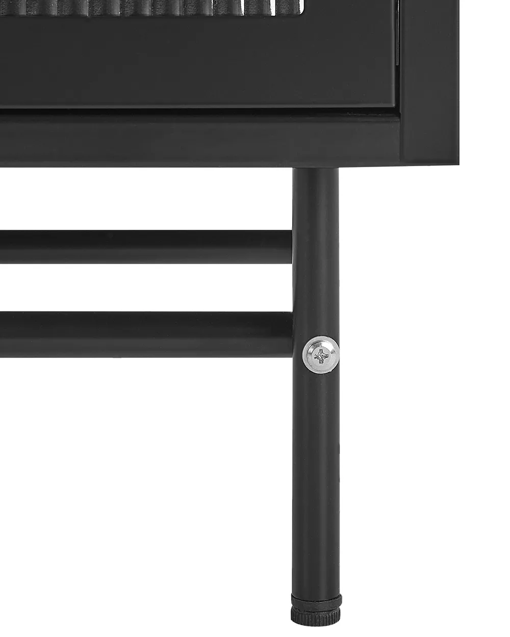 Sideboard mit Glastüren DEVON 115 cm Metall Schwarz_830332