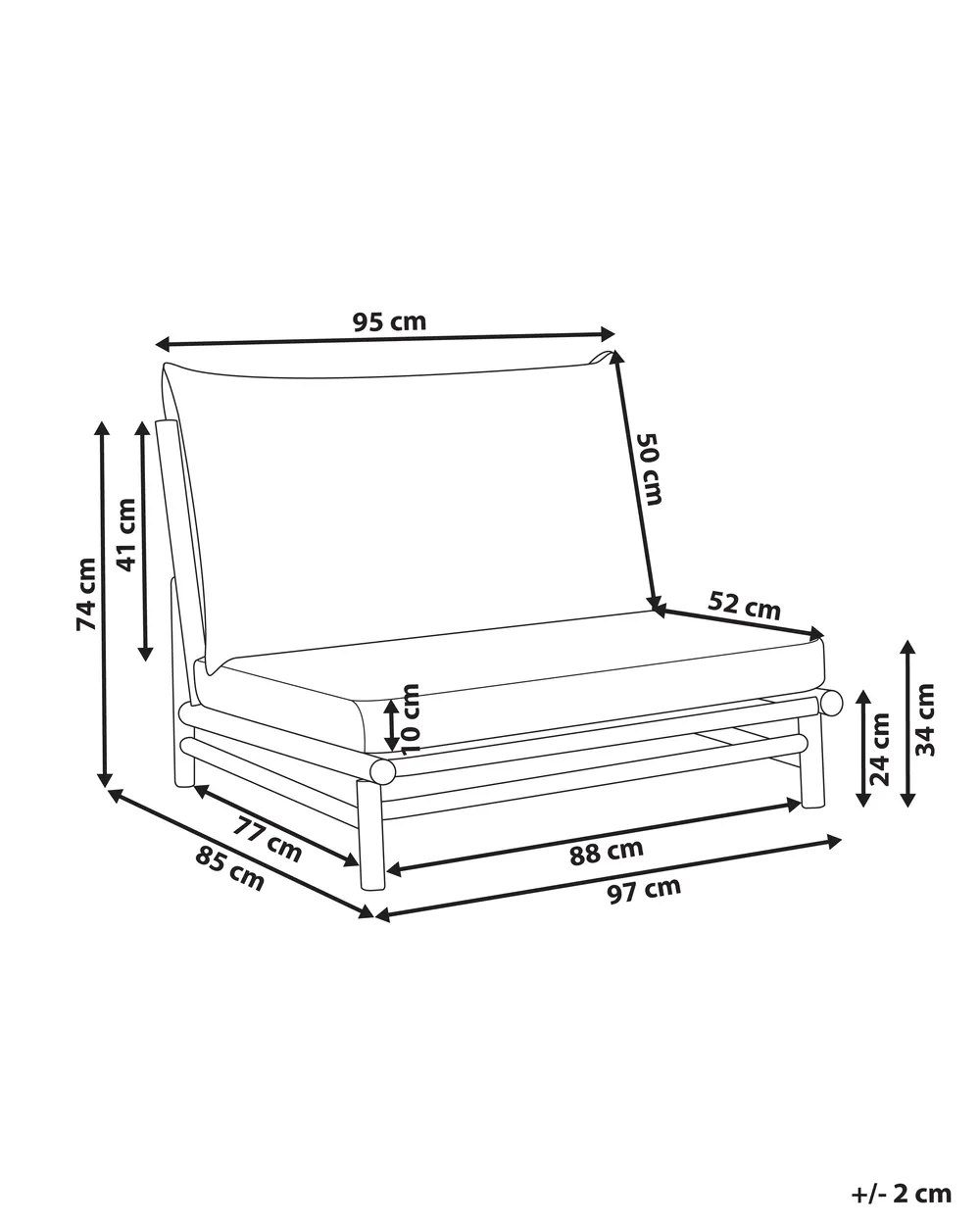 Garden Chair TODI Bamboo Off-White_872105