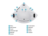Corner Hot Tub with LED TOCOA 1900 x 1380 mm White_781372