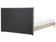 Bed Velvet LIMOUX 140 x 200 cm (EU Double) Taupe_867178