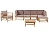 Lounge Set mit Tisch 6-Sitzer CERRETO Bambus Taupe linksseitig