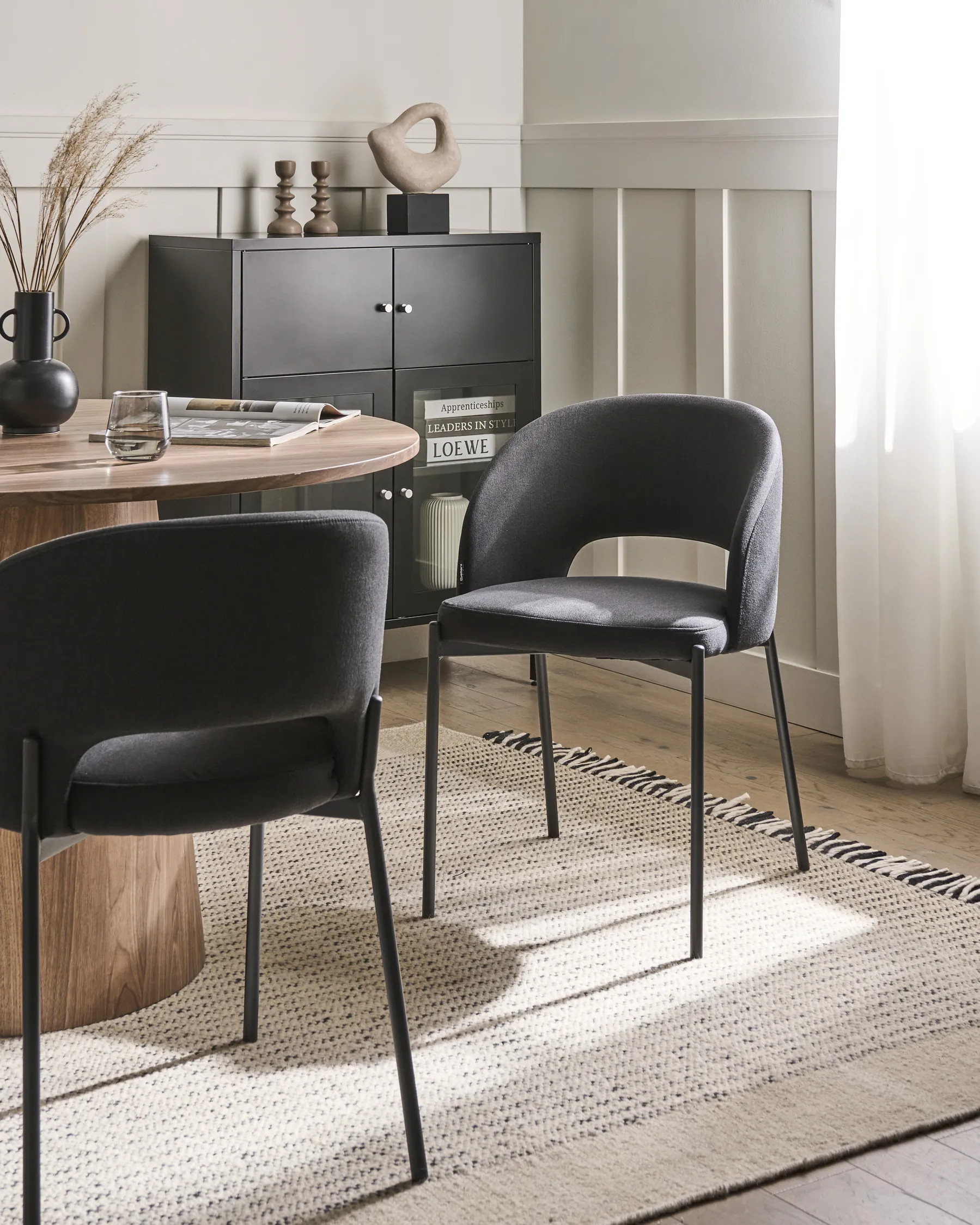 Esszimmerstuhl 2er Set PENNY Stoff Schwarz_1007362