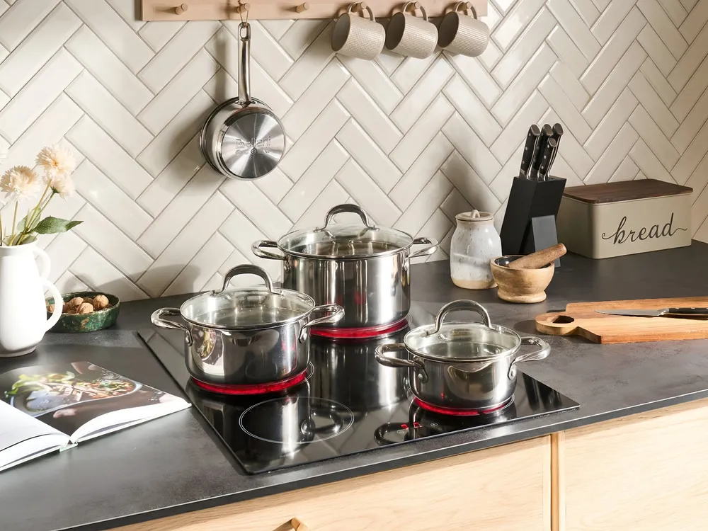 Topfset 7-teilig PRIMECOOK Edelstahl Silber