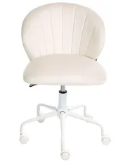 Schreibtischstuhl CHEERFUL Samtstoff Cremeweiß_1024977