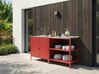 Outdoor-Küche 2er Set mit Spüle VILAMA Rot Metall