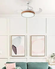 Ceiling Fan with Light FREMONT with Remote LED White_1182855