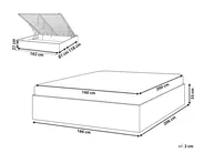 Ottoman Bed without Headboard ETEL Light Brown 160 x 200 cm (EU King Size)_1047575