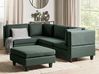 Modular Corner Sofa 4 Seater UNSTAD with Ottoman Fabric Dark Green Right Hand