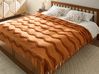 Kuscheldecke KHARI Baumwolle 200 x 200 cm Orange