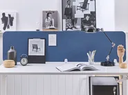 Desk Screen WALLY 180 x 40 cm Blue_800745