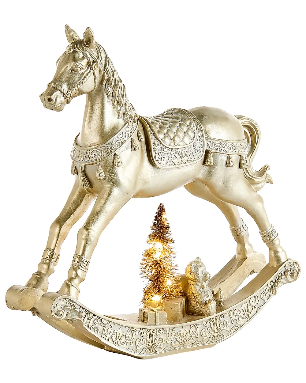Set of 2 Christmas Decorations LED YPPARI 30 cm Gold_1175027