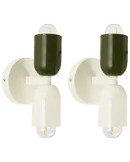 Wandlampe 2er Set TOPI Metall Cremeweiß_987478