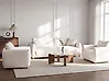 Sofa Set 5-Sitzer JUBEK Stoff Cremeweiß