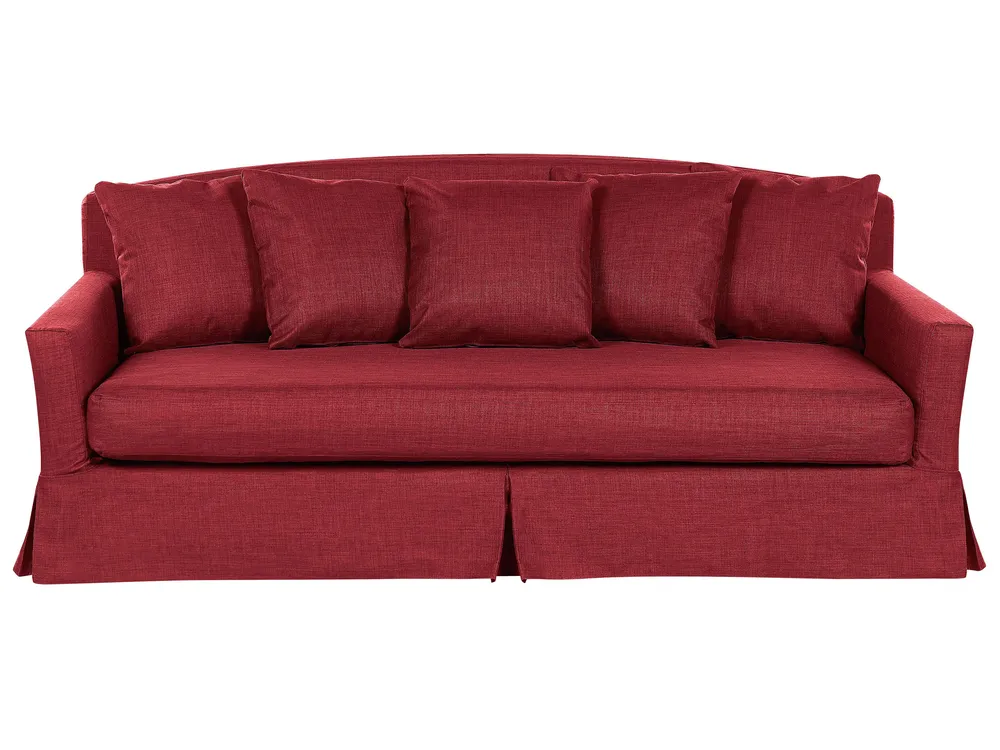 Sofa 3-Sitzer GILJA Stoff Rot