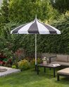 Marktschirm 245 cm MINOA Schwarz / Weiß
