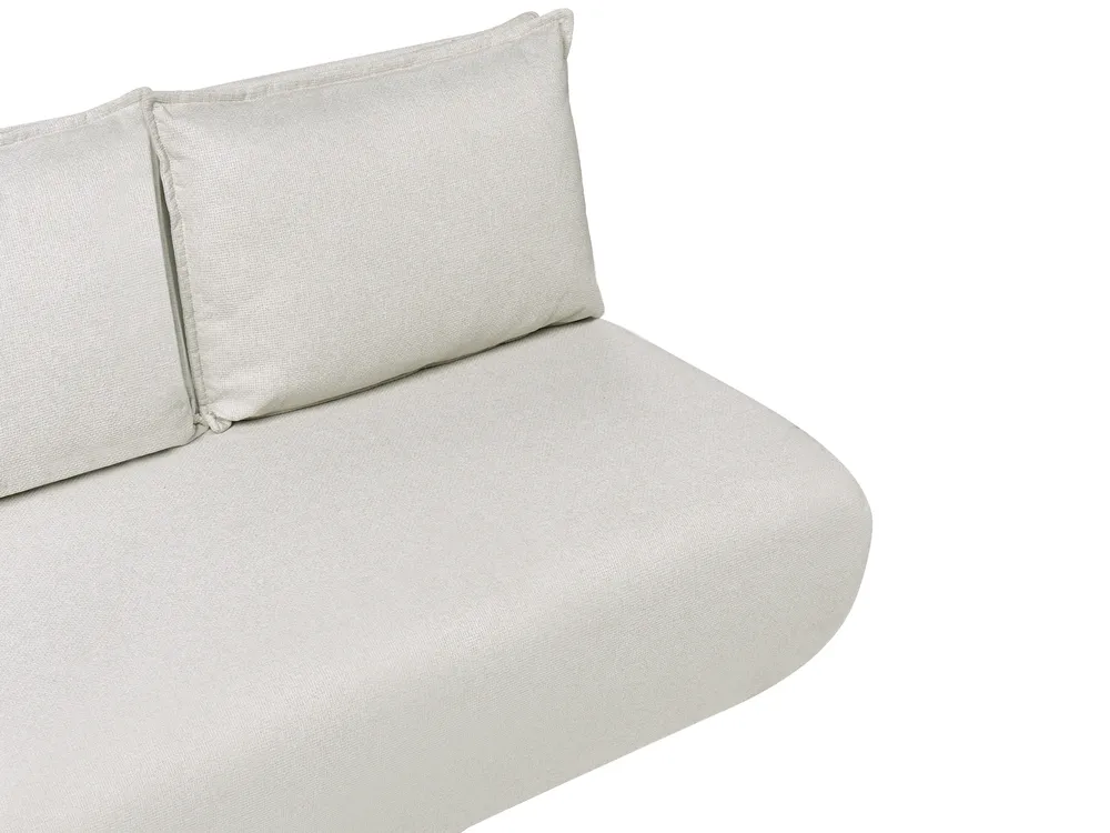 Schlafsofa 2-Sitzer ROROS Kunstleinen Cremeweiß_1038992