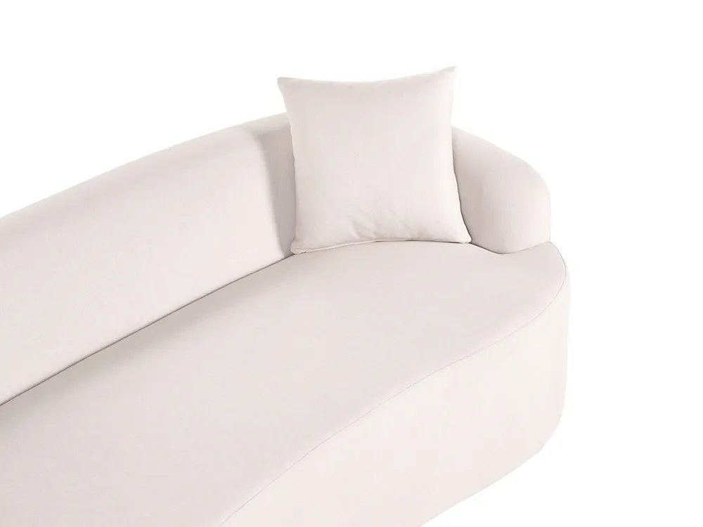 Sofa AMAL mit Ottomane Stoff Hellbeige_1145817