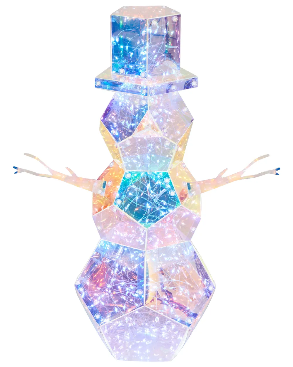 Weihnachtsdekoration LED ARCTICA 43 cm Schneemann Bunt_950253