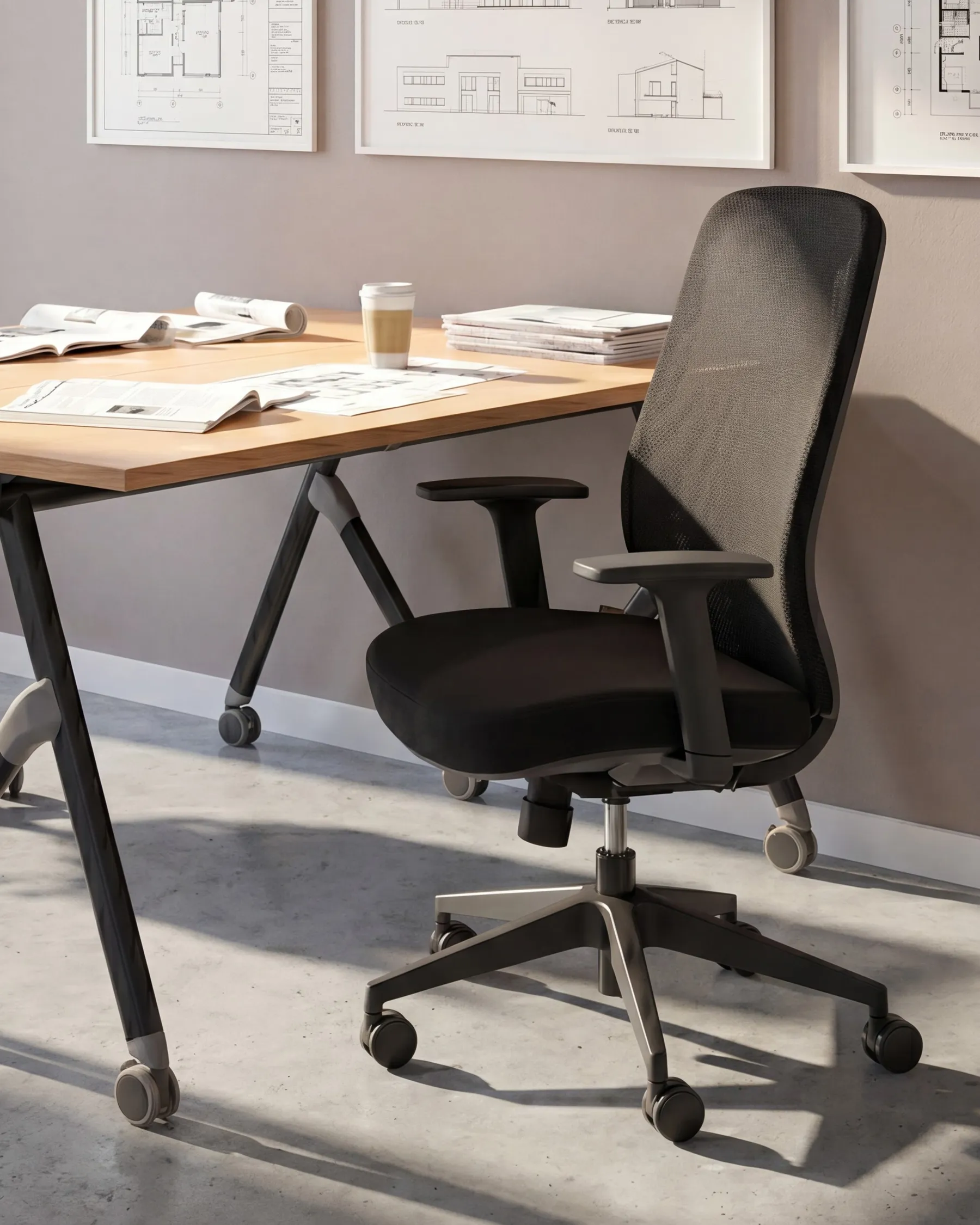 Office Chair ZELAR Fabric Black_1085302