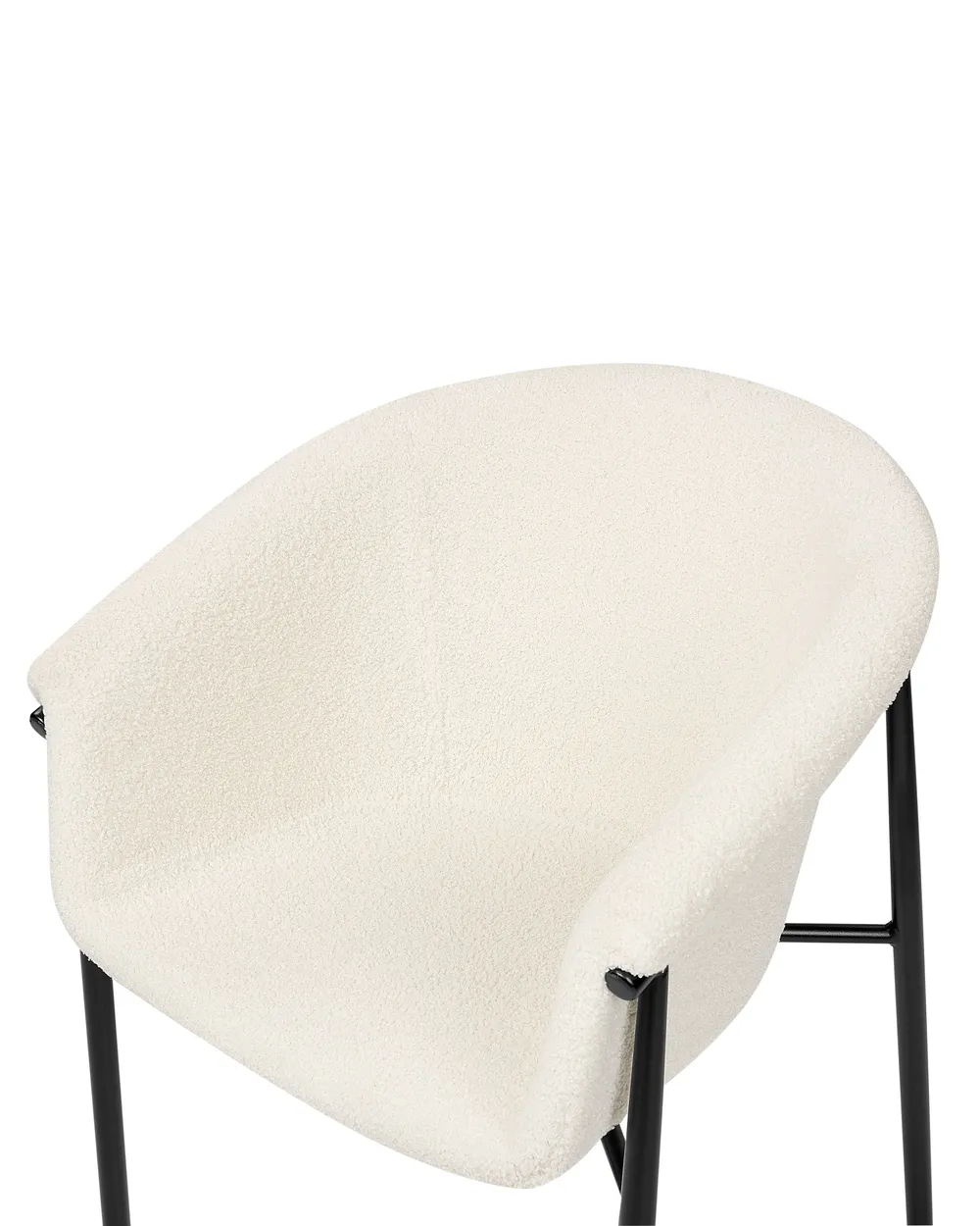 Esszimmerstuhl 2er Set AMES Bouclé Cremeweiß_887215