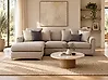 Ecksofa OSLO Stoff Beige linksseitig