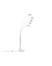 Floor Lamp FLINDERS Adjustable Metal Silver_876913