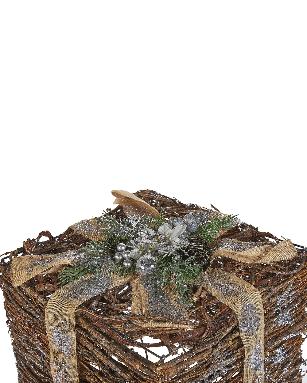 Weihnachtsdekoration 2er Set INARI 28/21 cm Weihnachtsgeschenke Silber_787429