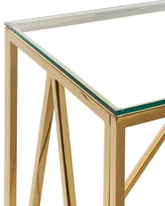 Console Table WESO Tempered Glass Gold_824973