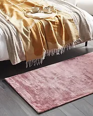 Rug GESI Pink 80 x 150 cm Viscose_837729