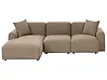Modul Ecksofa HEDE Stoff Braun rechtsseitig