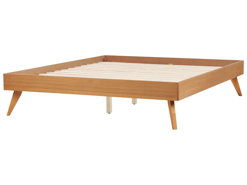 Bett ohne Kopfteil BERRIC 160 x 200 cm Naturfarbene Esche_912536