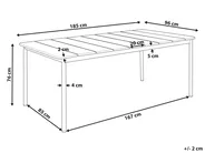 Gartentisch FLAVIA 185 cm 96 cm Metall Braun_936222